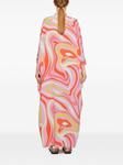 PUCCI шелковое платье макси с принтом Marmo, розовый - фото 4