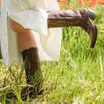 Вышитые сапоги в стиле вестерн, кожаные, средней высоты, с острым носком, классические ковбойские сапоги для верховой езды Windbxyb, коричневый - фото 6