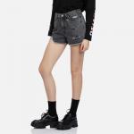 Джинсовые шорты женские ковбойские черные Evisu - фото 4