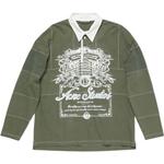 Поло с принтом Acne Studios, зеленый - фото