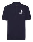 Рубашка-поло из пике SS Skull&Bones Philipp Plein, цвет Dark Blue - фото