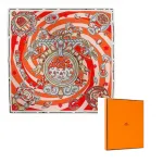 HERMES Шелковый платок Women's Orange - фото 6