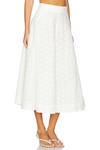 Юбка миди crush с вышивкой Zimmermann, белый - фото 2
