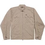 Рубашка Balenciaga Zip-Up Shirt, Beige/Khaki - фото