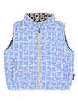 Жилет с монограммой John Richmond Junior, синий - фото