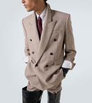 Шерстяной пиджак Saint Laurent, Beige Taupe - фото 5