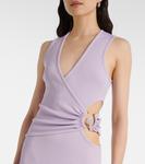 Макси-платье с ажурными вставками Christopher Esber, Dusty Lilac - фото 4