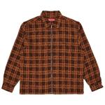 Рубашка Supreme Bouclé Zip Up Shirt, цвет Rust - фото