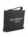 Джинсовый клатч с принтом-логотипом Givenchy, черный - фото 3