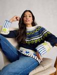 Джемпер Harriet в стиле Fair Isle White Stuff, Navy/Multi - фото 4