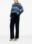 Брюки из эластичного бархата Liu Jo, синий - фото 2