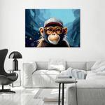 Картина арт-принт KUNSTLOFT Geeky Gorilla, синий - фото 2