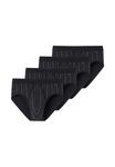 Трусы / трусы в упаковке из 4 шт. Original Classics в тонкую рубчику SCHIESSER, черный - фото