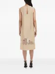 Платье мини с кружевом Ferragamo, бежевый - фото 2