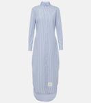 Хлопковое платье-рубашка Thom Browne, синий - фото