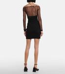 Прозрачный топ с длинными рукавами NENSI DOJAKA, черный - фото 3