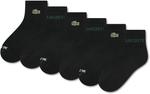 Lacoste мальчики 6-pack повседневные носки, Black/Ankle - фото