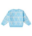 Хлопковый свитер с бантами Tinycottons, Dusty Blue - фото 4