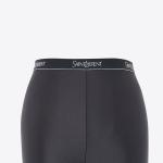 Леггинсы женские черные Saint Laurent - фото 5