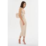 Джолана | Плетеная сумка-шопер Lamarque, Bone - фото 2