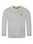 Lacoste Kids джемпер с логотипом, серый - фото