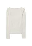 Топ Stradivarius WITH SQUARE NECKLINE , White - фото 5