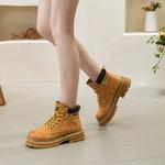 Женские ботинки Martin Boot Желтый ACEMICKY, Землянисто-желтые утепленные на подкладке из флиса с эффектом увеличения роста - фото 7