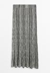Юбка Massimo Dutti LONG KNIT WITH STRIPED PRINT, Black - фото 6