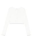 Укороченный кардиган в рубчик TWINSET Kids, белый - фото 2