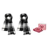 Вязаный шарф унисекс, Black+Black, Heart Box - фото