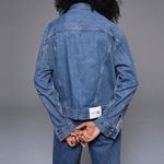 Куртка x calvin klein relaxed trucker denim jacket 'blue' Palace, синий - фото 4