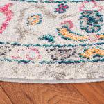 Ковер SAFAVIEH, 92 x 92 см, Madison Collection Grey/Blue MAD468B в стиле бохо-шик с медальонным узором, состаренный, без ворса, для столовой, прихожей, гостиной, спальни - фото 3