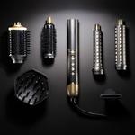 Аэростилер Max Pro AURUM Мощность 1400 Вт 3 режима нагрева Эргономичный дизайн Контроль воздушного потока 5 сменных насадок, включая щипцы для завивки волос Разглаживающая щетка Фен - фото 3