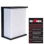 [T] Настенный светильник Grafner из алюминия, антрацит, IP44, 2 цоколя E27, идеально подходит для интеллектуальных светодиодных ламп, с порошковым покрытием, квадратный настенный светильник, настенный светильник для наружного освещения, 2 лампы, брызгоза - фото 2