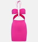 Мини-платье с халтернеем Nensi Dojaka, розовый - фото