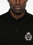 Dolce & Gabbana рубашка поло с вышитым логотипом, черный - фото 4