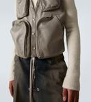 Кожаный жилет Rick Owens, Washed Indigo - фото 6