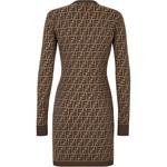 Футболка с длинными рукавами и монограммой FENDI, коричневая - фото 3