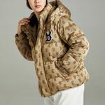 Пуховик унисекс абрикосовый кремовый Mlb - фото 3