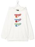 Versace Kids худи с логотипом, белый - фото
