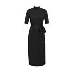 Шерстяная вязаная юбка Deep Breath, черный - фото 4