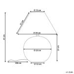 Настольная лампа Beliani, 34x34x41 см, белый - фото 3