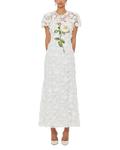 Монико Вышитое Кружевное Макси Платье LEO LIN, белый - фото