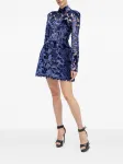 Кружевное мини-платье с длинными рукавами Araftu, синий - фото 2