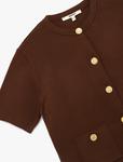 Вязаный кардиган Koton, темно-коричневый - фото 5