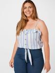 Топ ABOUT YOU Curvy Lissi, цвет Blue/White - фото 2