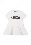 Трикотажное платье Kenzo Kids, Offwhite - фото