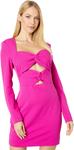 Платье ONE33 Social Solid Double Knot Mini Dress, цвет Fuchsia - фото