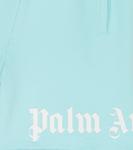 Хлопковые шорты с логотипом Palm Angels Kids, Light Blue White - фото 3