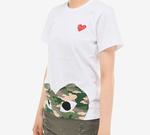 Футболка camouflage heart tee 'white' Comme Des Garcons Play, белый - фото 4